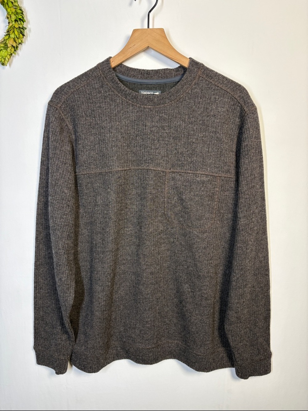 TOAD&CO NWT Men's Breithorn Crew Neck Wool Blend Sweater size large